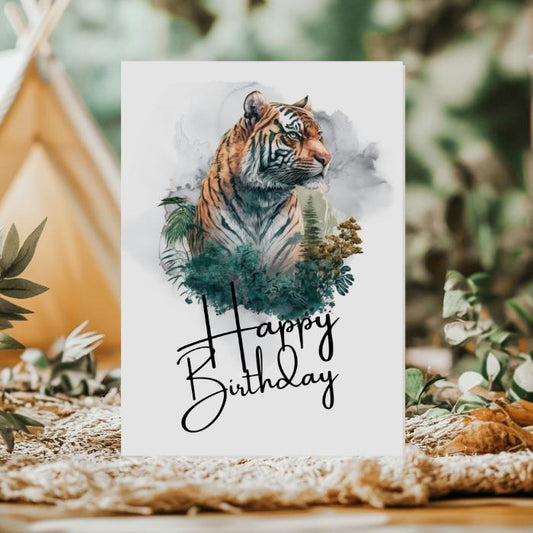 Printable Tiger Birthday Card #9