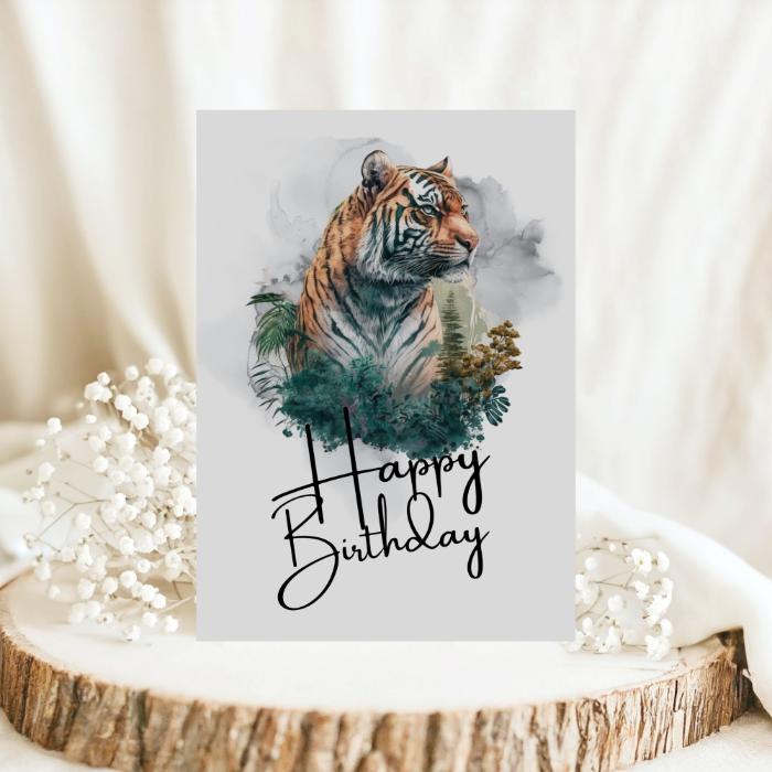 Printable Tiger Birthday Card #9