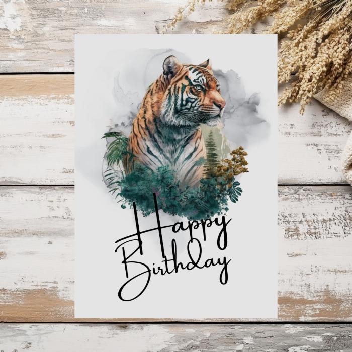 Printable Tiger Birthday Card #9