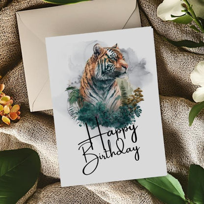 Printable Tiger Birthday Card #9