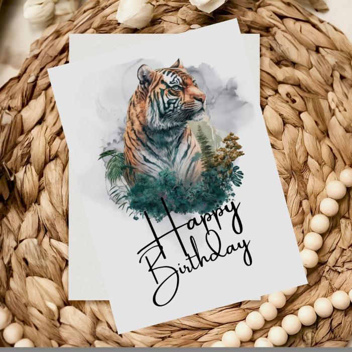 Printable Tiger Birthday Card #9