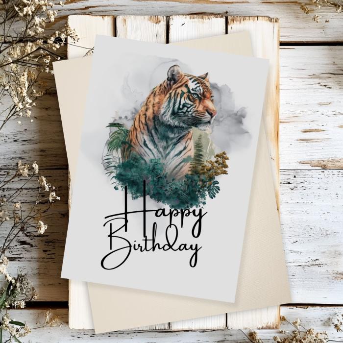 Printable Tiger Birthday Card #9