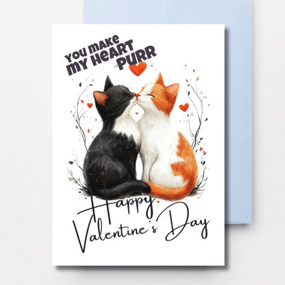 Printable Valentine's Card Tabby Cat Love