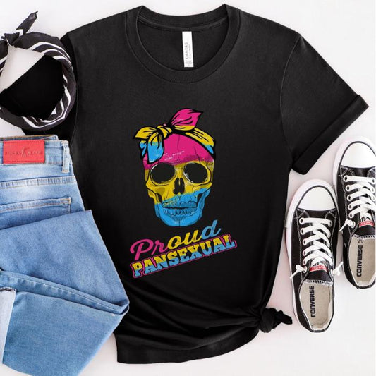 Proud Pansexual Skull Shirt