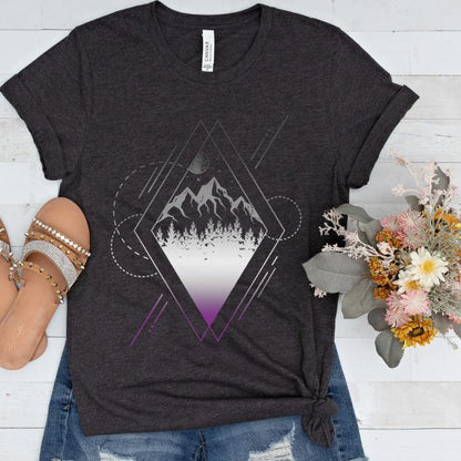 Subtle Asexual Shirt Geometric Nature