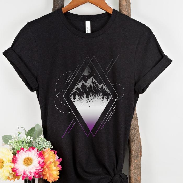 Subtle Asexual Shirt Geometric Nature