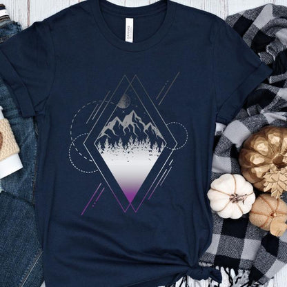 Subtle Asexual Shirt Geometric Nature