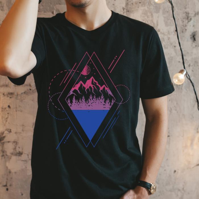 Subtle Bisexual Shirt Geometric Nature