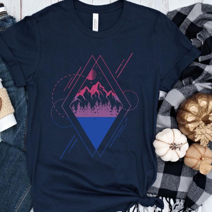 Subtle Bisexual Shirt Geometric Nature