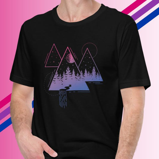 Subtle Bisexual Shirt Mountain Landscape Abstract