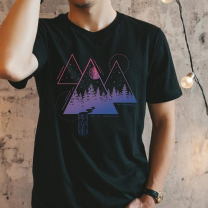 Subtle Bisexual Shirt Mountain Landscape Abstract