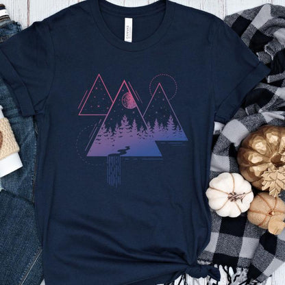 Subtle Bisexual Shirt Mountain Landscape Abstract