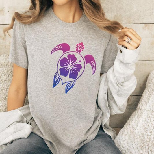 Subtle Bi Pride Shirt - Hibiscus Turtle Beach Pride