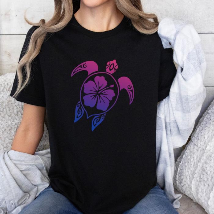 Subtle Bi Pride Shirt - Hibiscus Turtle Beach Pride