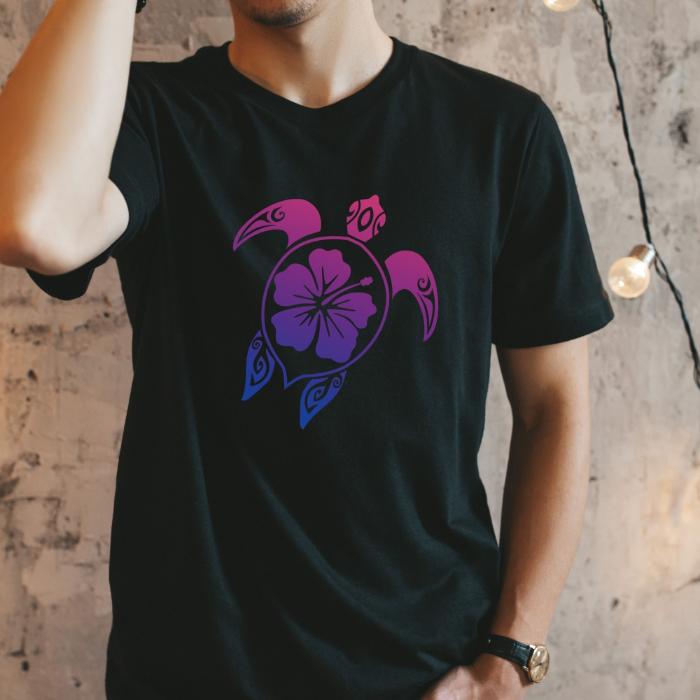 Subtle Bi Pride Shirt - Hibiscus Turtle Beach Pride