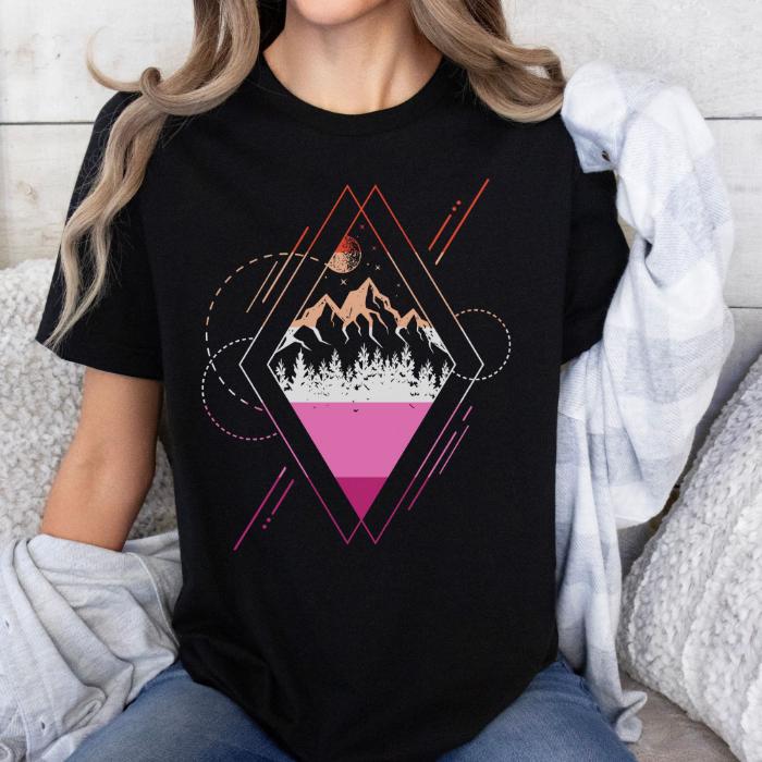 Subtle Lesbian Shirt Geometric Nature