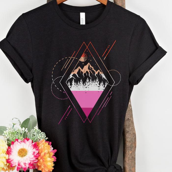 Subtle Lesbian Shirt Geometric Nature