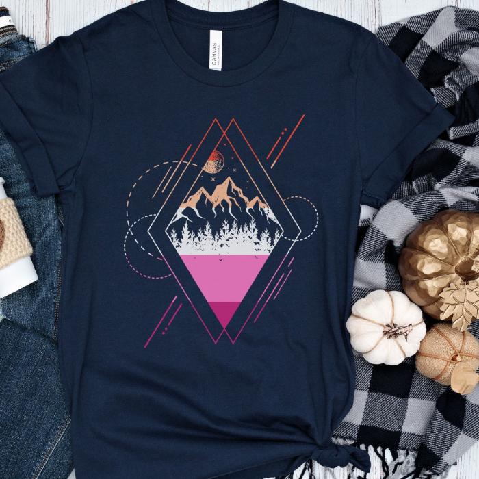 Subtle Lesbian Shirt Geometric Nature