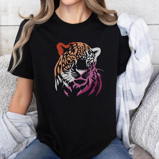 Lesbian Shirt Leopard - Wildlife Lesbian Pride Tee