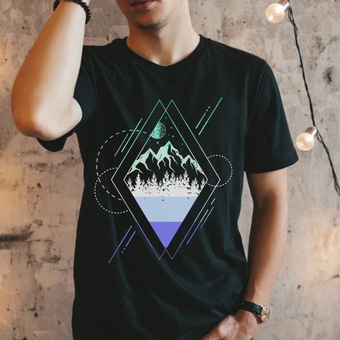 MLM Shirt Geometric Nature Graphic