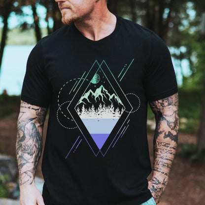 MLM Shirt Geometric Nature Graphic