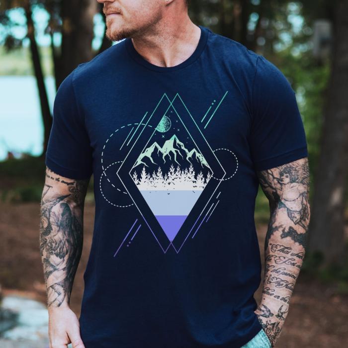 MLM Shirt Geometric Nature Graphic