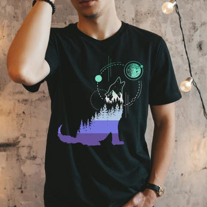 MLM Shirt Wolf Nature Graphic