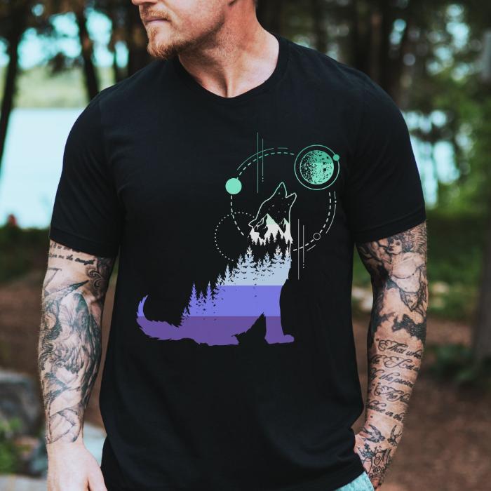 MLM Shirt Wolf Nature Graphic