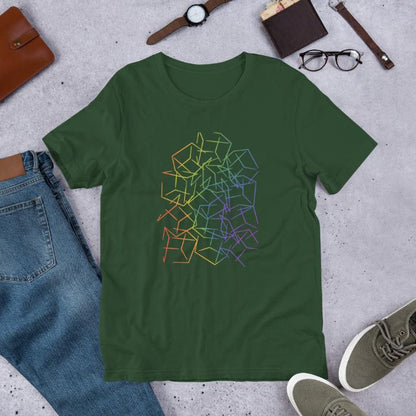 Subtle Rainbow Pride Shirt 3D Cubic Design