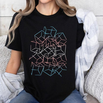 Subtle Trans Pride Shirt 3D Cubic Design