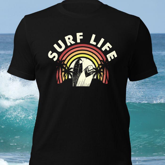 Surfer Shirt Surf Life Retro Sunset