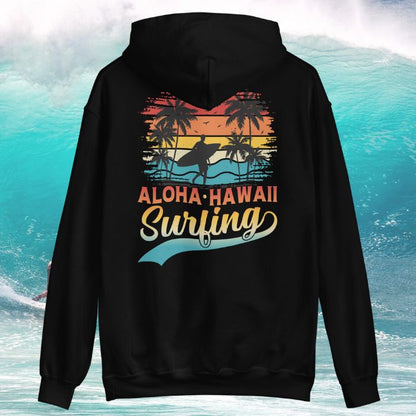 Surfing Hoodie Aloha Hawaii