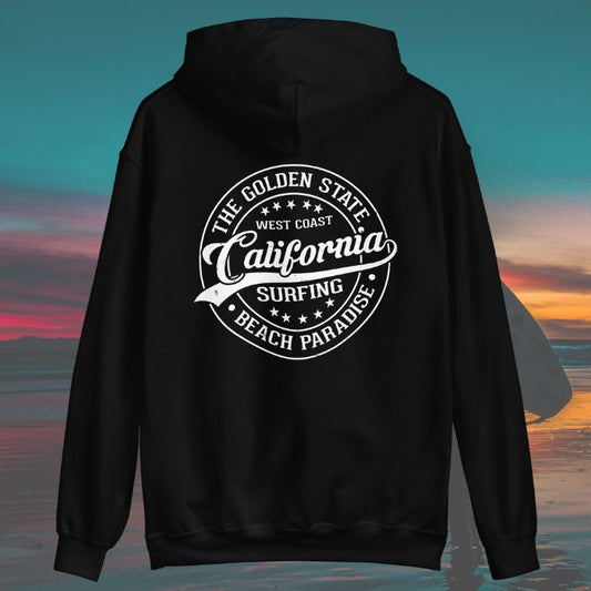 Surfing Hoodie California The Golden State