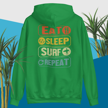 Surfing Hoodie Eat Sleep Surf Repeat