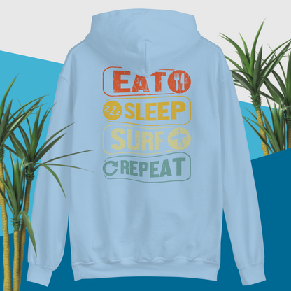 Surfing Hoodie Eat Sleep Surf Repeat