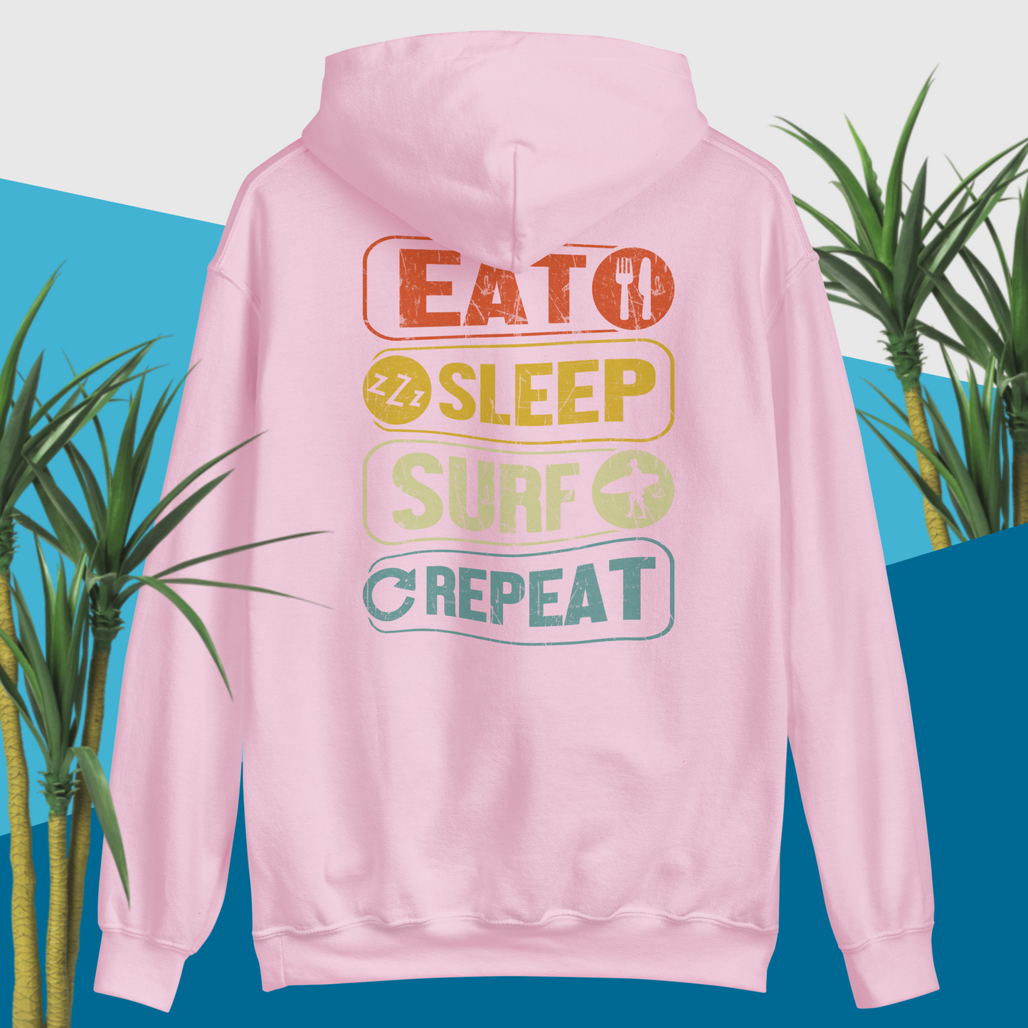 Surfing Hoodie Eat Sleep Surf Repeat