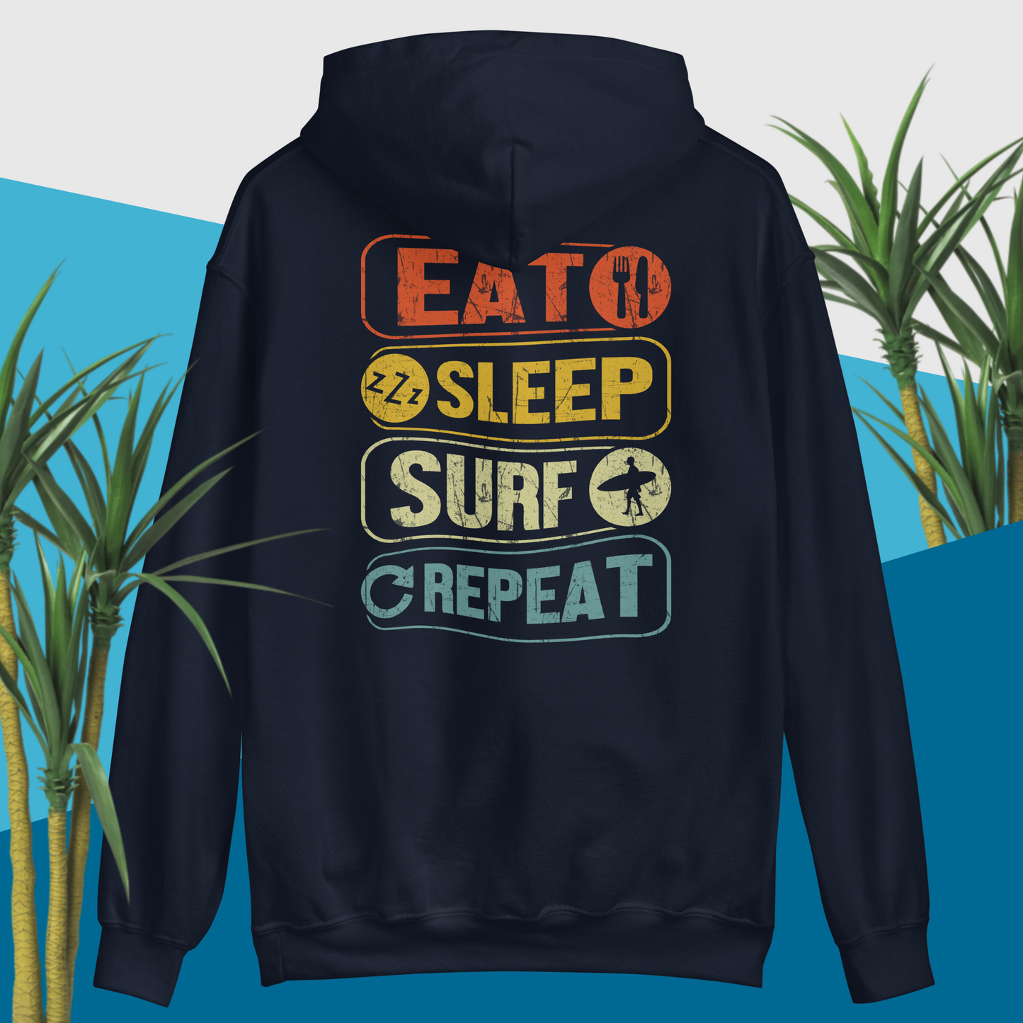 Surfing Hoodie Eat Sleep Surf Repeat