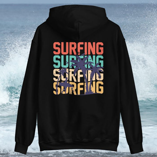 Surfing Hoodie Palms