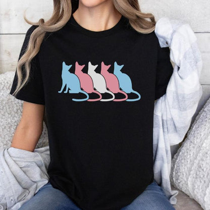 Transgender Shirt Cats In A Row