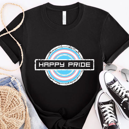 Trans Pride Shirt Happy Pride Stamp