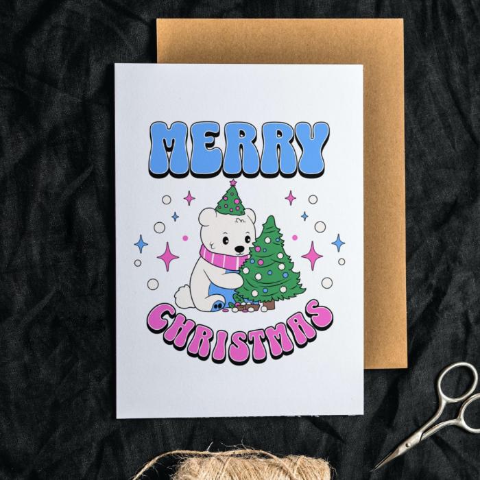 Printable Transgender Christmas Card Merry Christmas Polar Bear