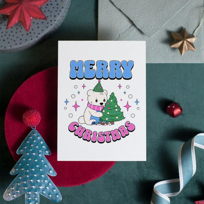 Printable Transgender Christmas Card Merry Christmas Polar Bear