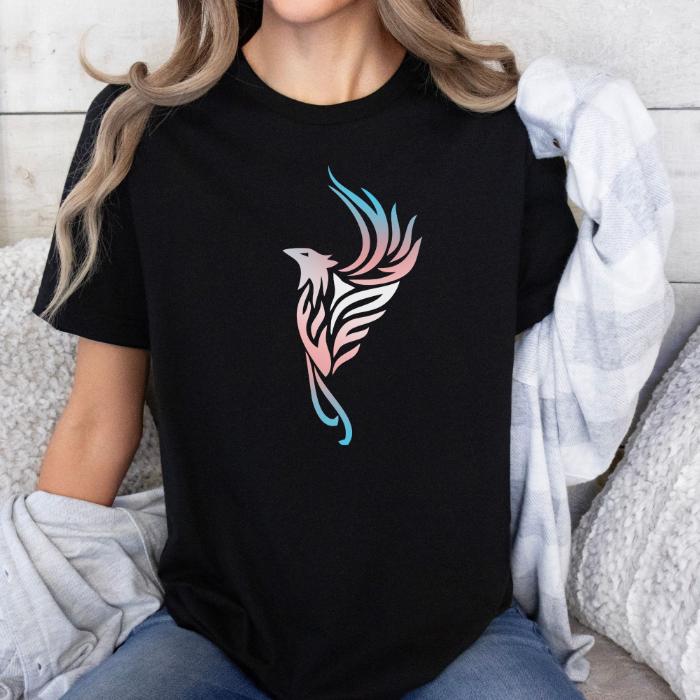 Subtle Trans Pride Shirt Rising Phoenix