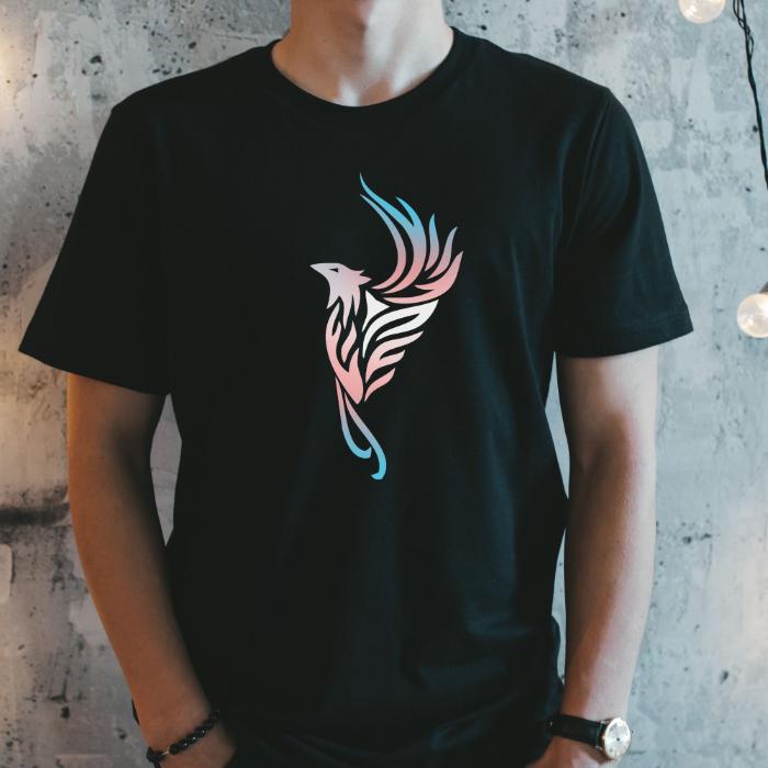 Subtle Trans Pride Shirt Rising Phoenix