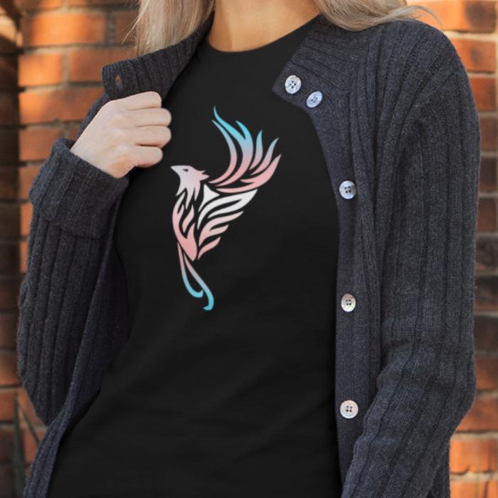 Subtle Trans Pride Shirt Rising Phoenix