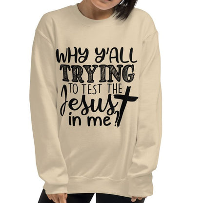 Trying To Test Jesus Sweatshirt