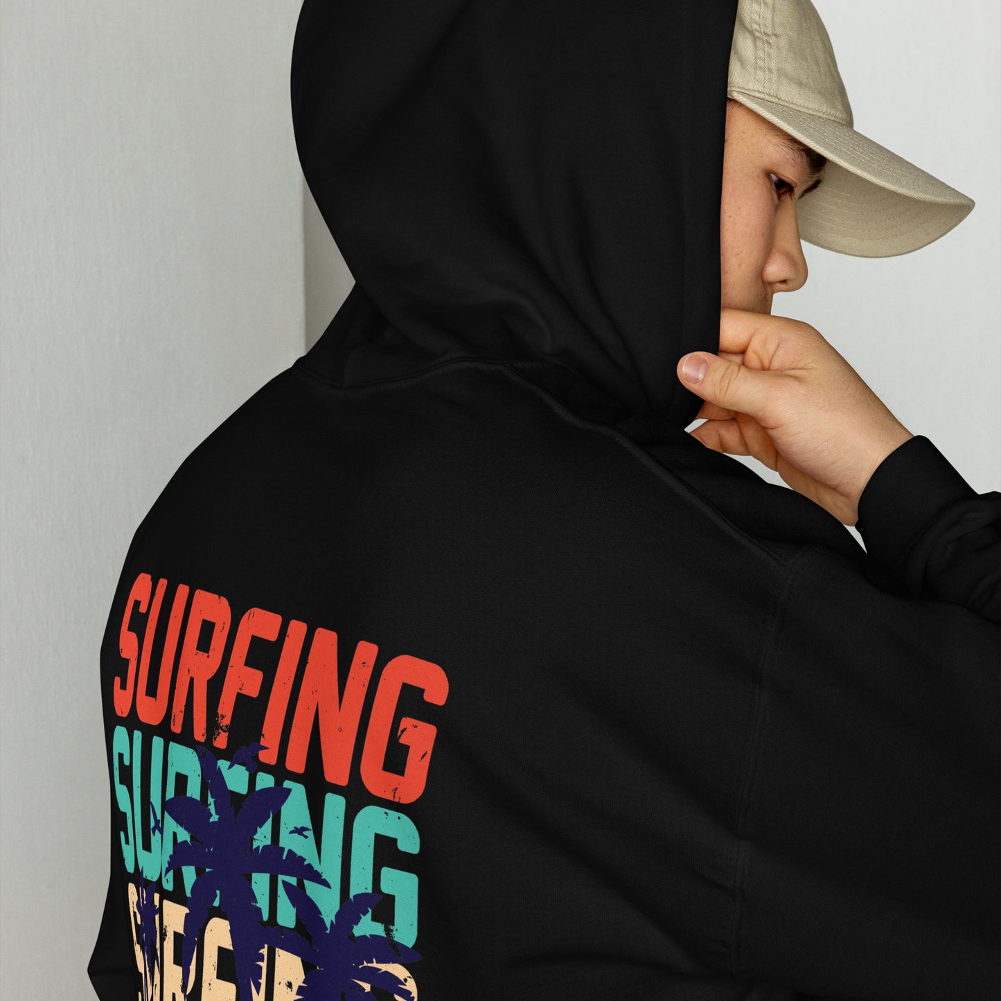 Surfing Hoodie Palms