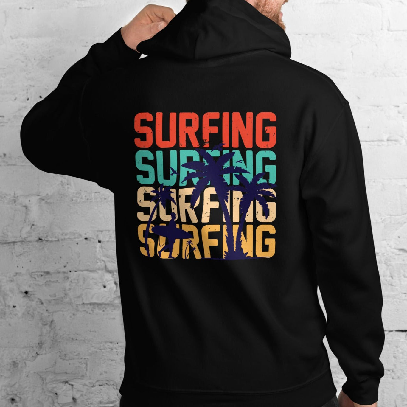 Surfing Hoodie Palms