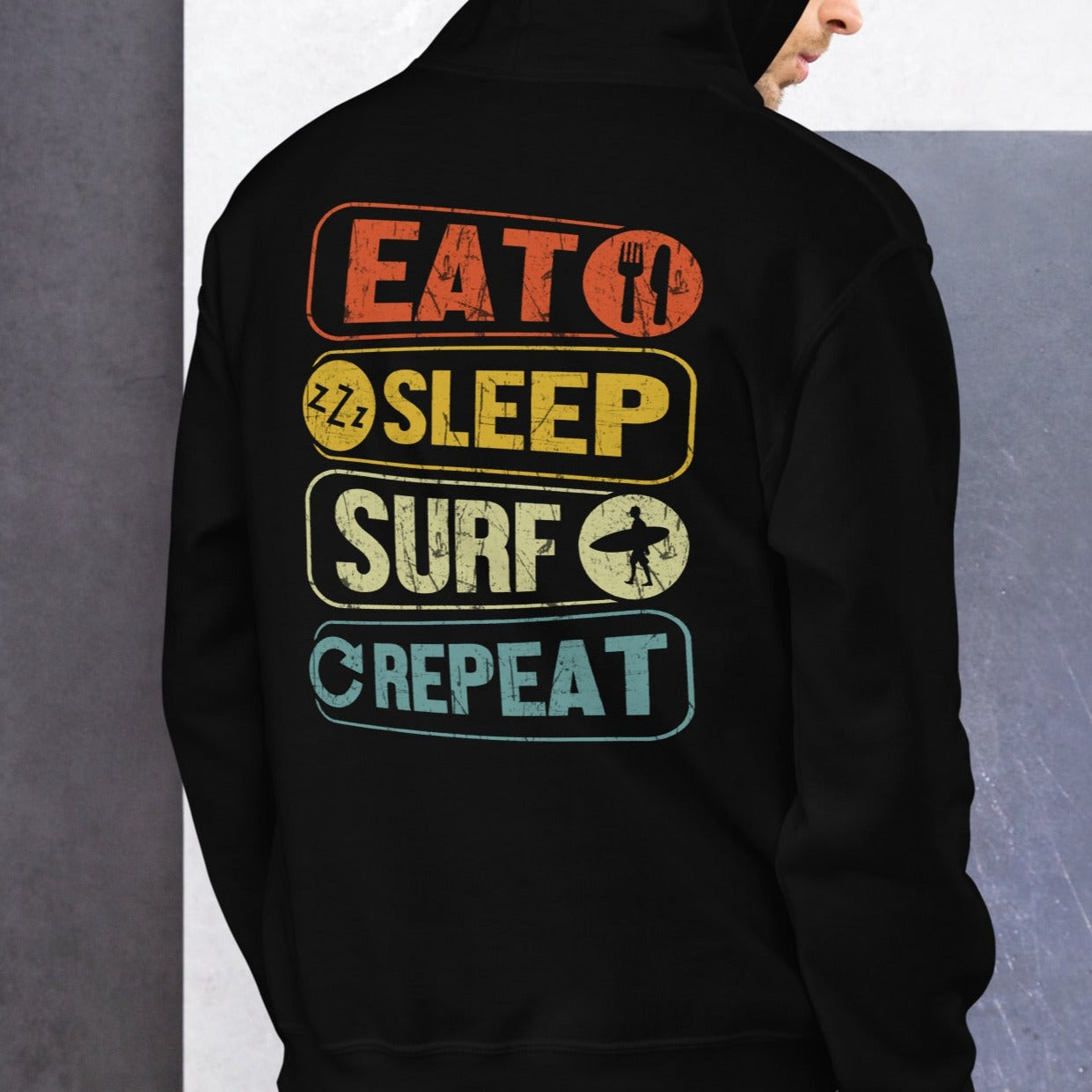 Surfing Hoodie Eat Sleep Surf Repeat