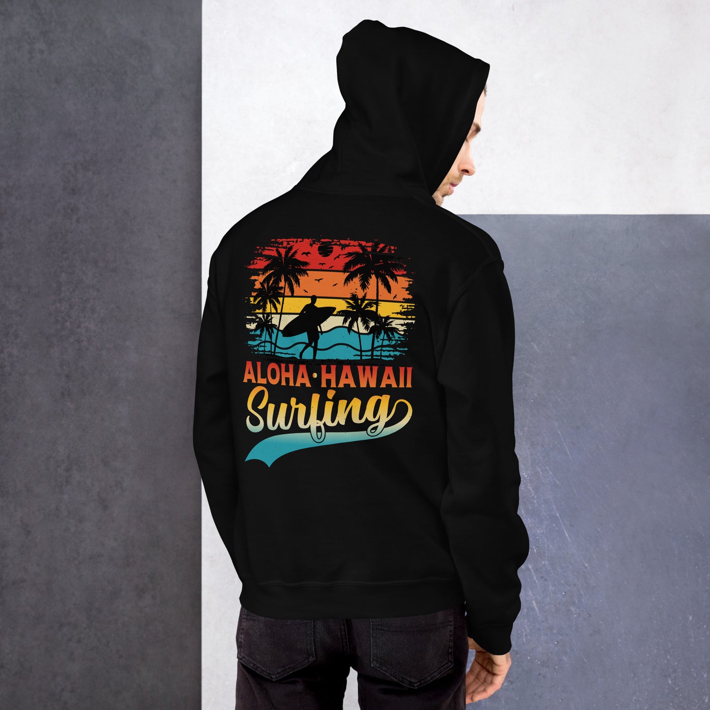 Surfing Hoodie Aloha Hawaii